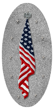 Flag at Rest Shimmer Silver